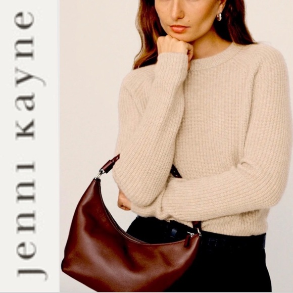 Jenni Kayne NWOTFisherman Cashmere Crewneck Sweater Oatmeal Size S